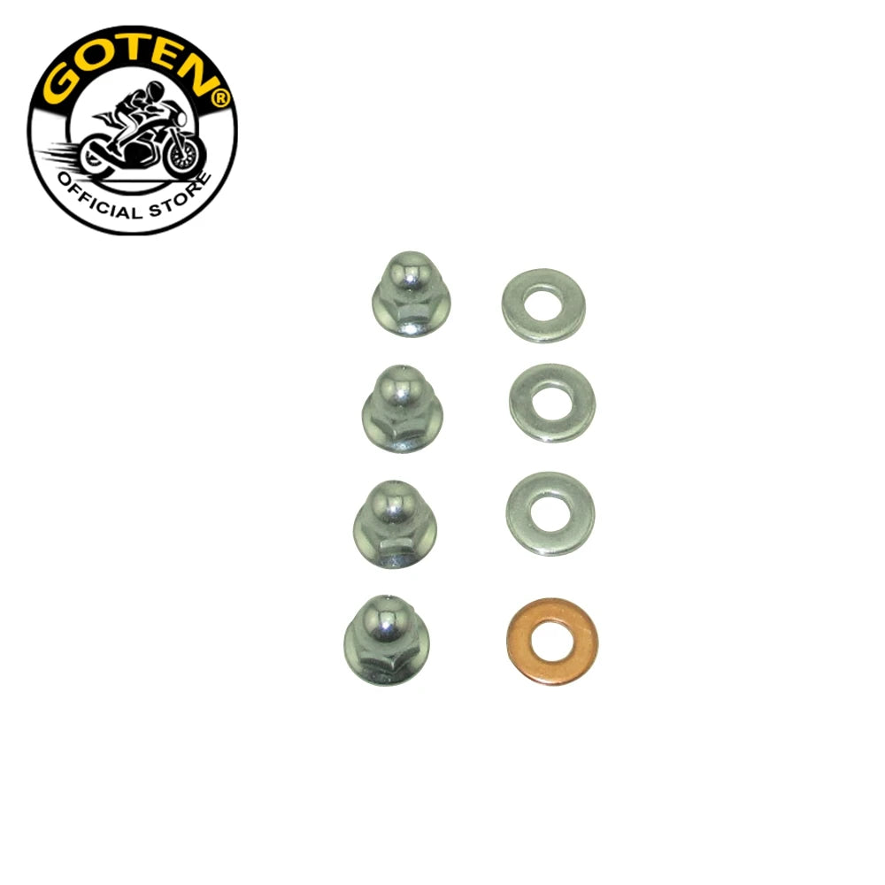 Goten 8mm Engine Head Stud Acorn Nut Set For Honda Yamaha Suzuki Kawasaki