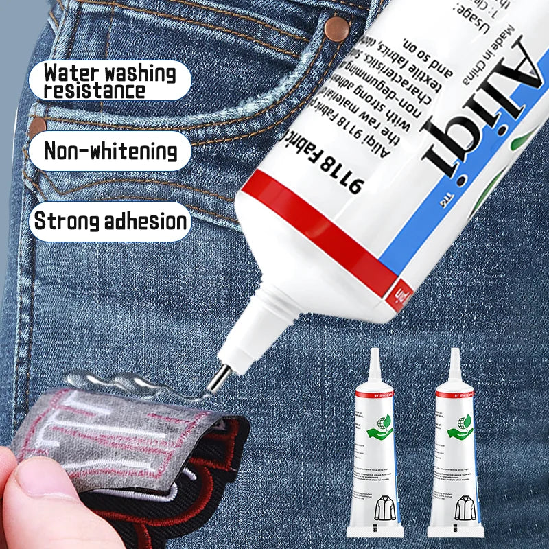 Fabric Glue Quick Dry Fabric Patching Glue Clear DIY Cloth Fibre Adhesive Waterproof Strong Glue For Jewellery Crafts Leather