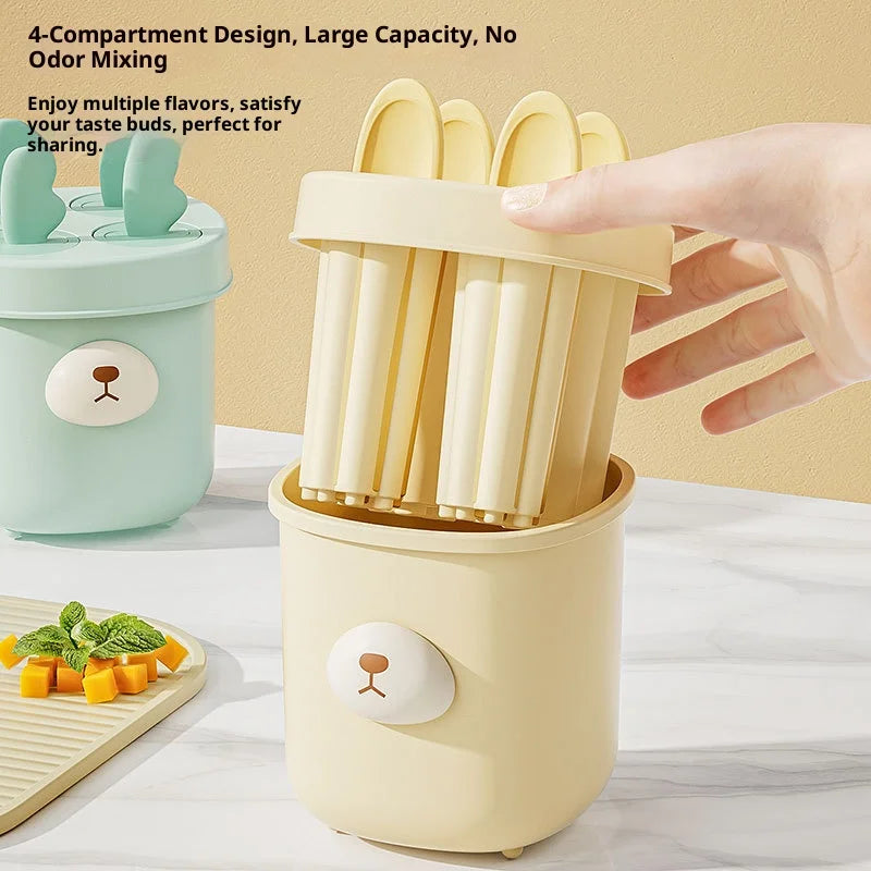Ice cream mold cartoon food grade easy release popsicle popsicle mold DIY household kitchen supplies gadgets kitchen accessories