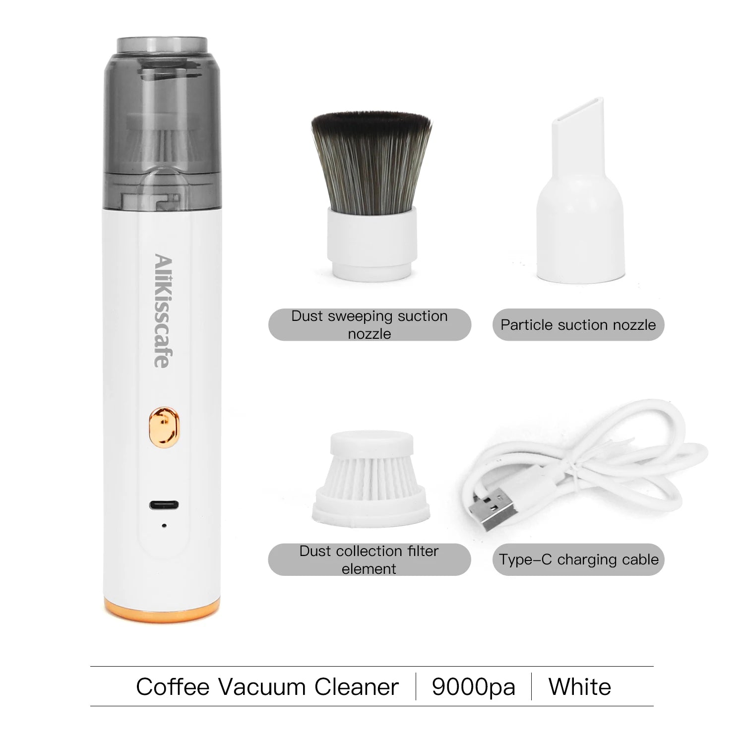 AliKisscafe Coffee Grounds Vacuum Cleaner Grinder Remover Powder Brush Portable Cleaning Tools Barista Tool Espresso Accessories