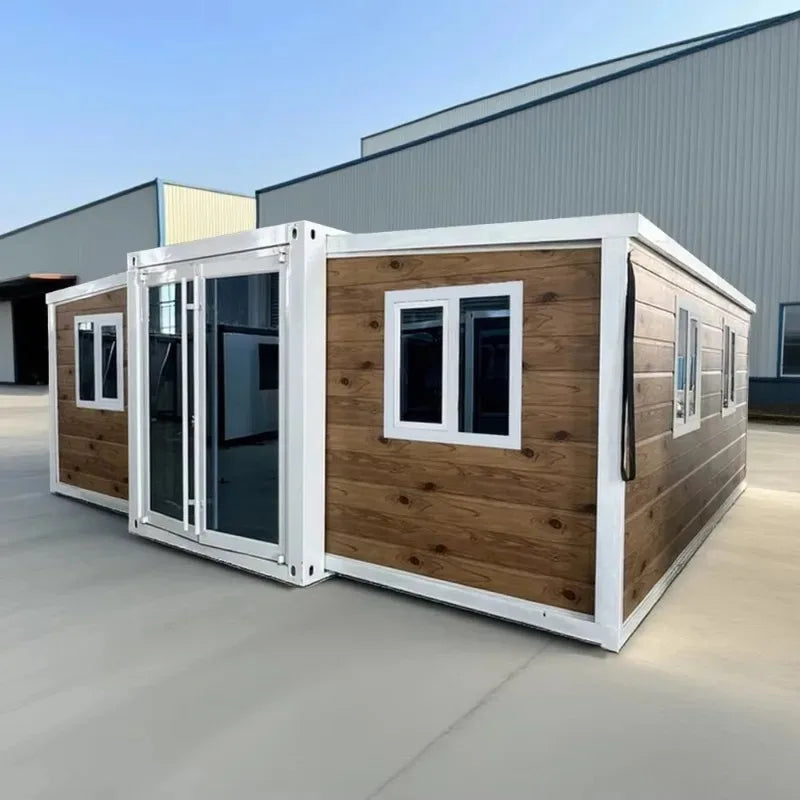 Room Prefabricated House of Rooms Cabin 20ft Foldable  Store 4 Bedroom Mobile Home on Wheels Store Container