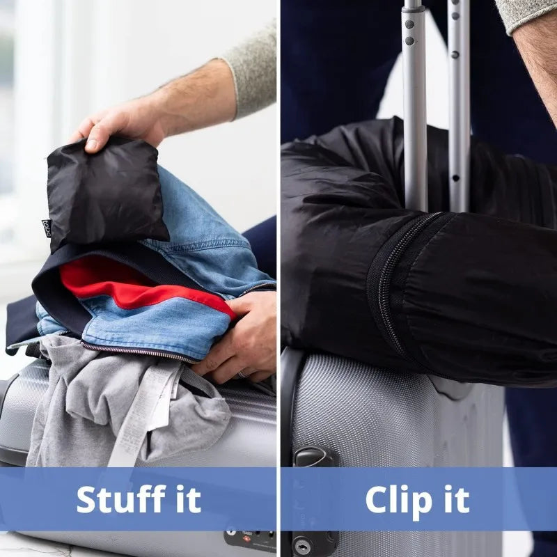 Travel Neck Pillow That You Stuff with Clothes - Avoid Excess Luggage fees. Doubles as a Carry-On and Extra Luggage