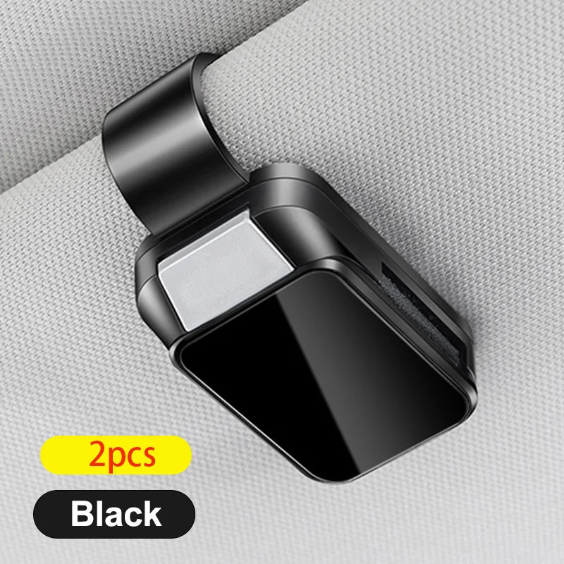 Car Sunglasses Holder Clip Auto Sun Visor Eyeglasses Hanger Mount ABS Universal Common Sunshade 1/2 pcs Interior Accessories