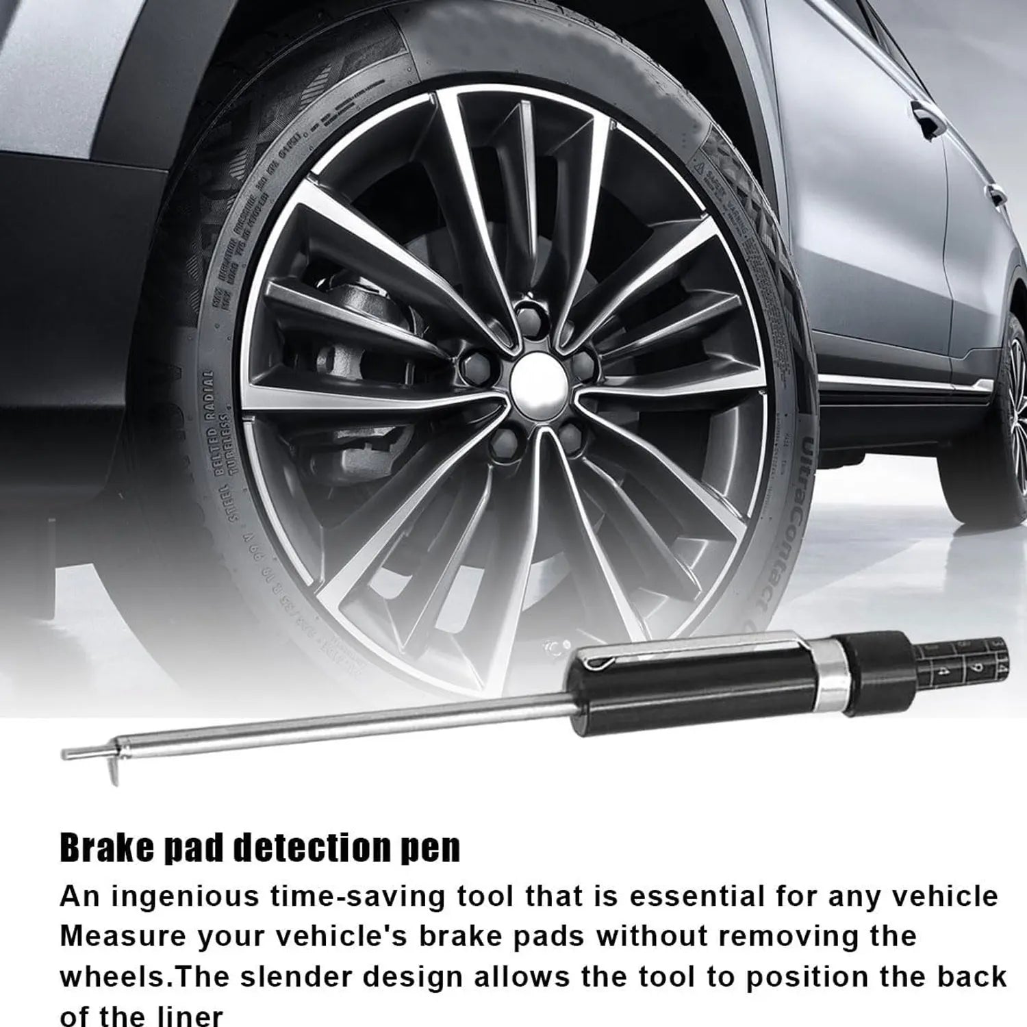 1PCS Brake Pad Measuring Gauge Brake Pad Scale Brake Pad Detection Pen Brake Pad Test Special Tool For Car Tire