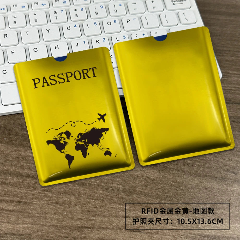 Rfid Passport Cover Laser Passport Protective Cover Passport Holder Anti-Theft For Airport Border Crossing Travel
