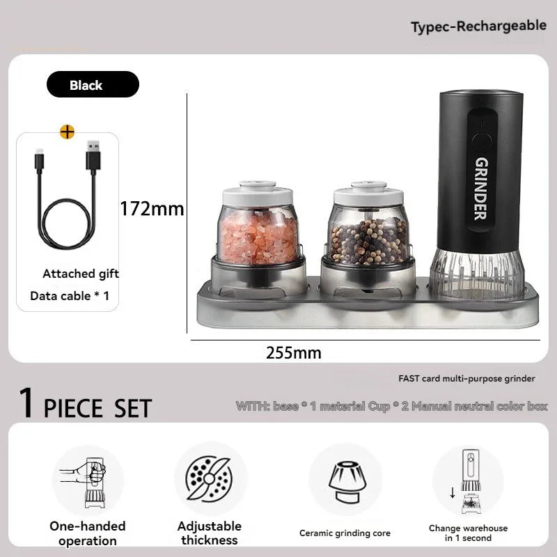 Multi Functional Electric Pepper Grinder Household Multi Seasoning Grinder Sea Salt Fast Card Grinder