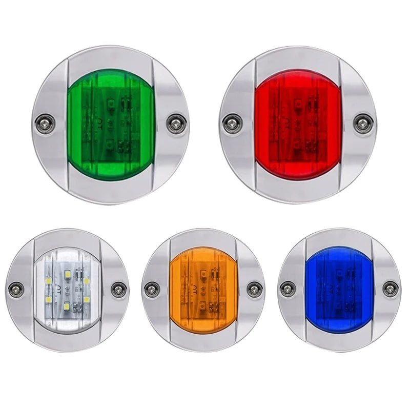 6PCS Boat Marine Lights Navigation Waterproof Marker Lamp For Truck RV Yacht Transom Anchor Stern DC 12V 6LED Stern Light
