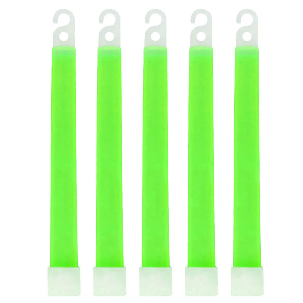 5pcs Concert Party Light Stick 6 Inch Outdoor Emergency Glow Sticks Waterproof with Hook Hiking Camping Equipment