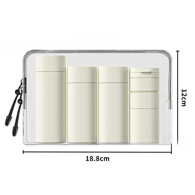 5Pcs Multiple Colors Hydrating Makeup Dispensing Bottles Portable Lotions Shampoos Traveling Refillable Squeezed Empty Bottles