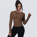 Woman's Yoga Long Sleeved Gym Sports Running Top Slim Breathable Soild Color Fitness Top Running Shirts Gym Top Yoga Sport Top