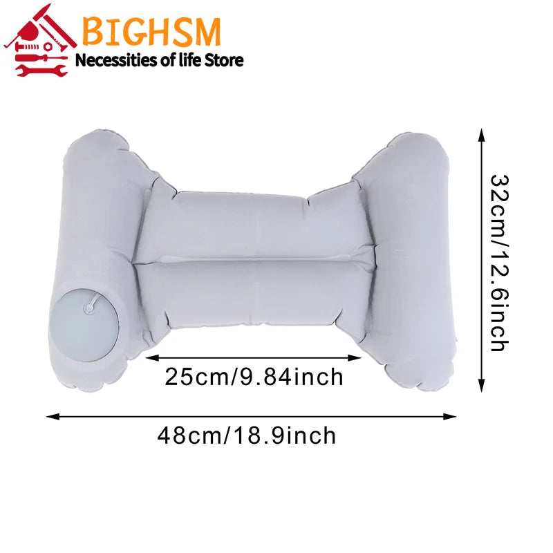 Inflatable Travel Nursing Waist Pillow, Blow Up Lumbar Body Back Support Pillow For Airplane Long Flight Journey Travel Airplane
