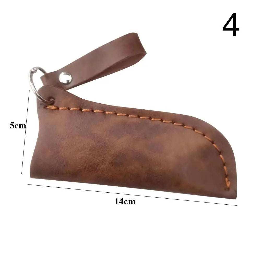Outdoor Equipment Pocket Hunt Leather Sheath Holder Belt Loop Case Straight Knife Tool Camp Outdoor Carry Flashlight Case