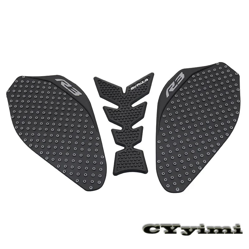 For YZF R3 YZFR3 2019 2020 Non-Slip Motorcycle Tank Pad Gas Side Sticker Fishbone Knee Protector Decals