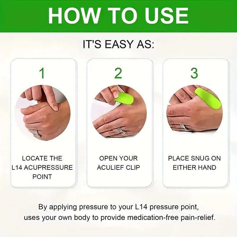 1PC Acupoint Massage Clip Meridian Pressure Clip Thumb Acupoint Massage Relieve Headache and Pressure Massage Clip