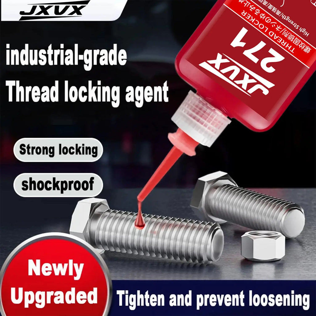271 Threadlocker Reusable Threadlocker Anaerobic High Temperature Glues Anti Loose Screw Glues Fastening Sealant Quickly Cured Thread Locking Agent Sealant for Screws.