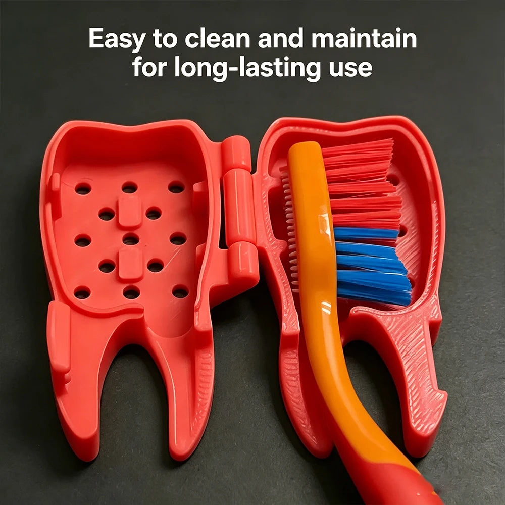 8PCS Portable Travel Tooth Shaped Toothbrush Head Protector, Hollow Ventilated Quick Drying Dust Shield Toothbrush Cap