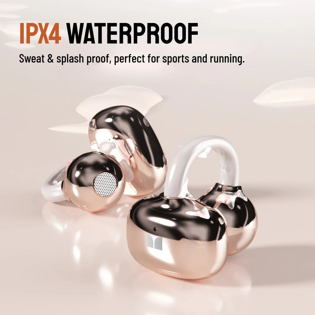 Monster Airstar A02 OWS Bluetooth 6.0 Ear Clip Headphones HiFi Stereo Sport Earbud Open Ear Air Conduction TWS Wireless Earphone