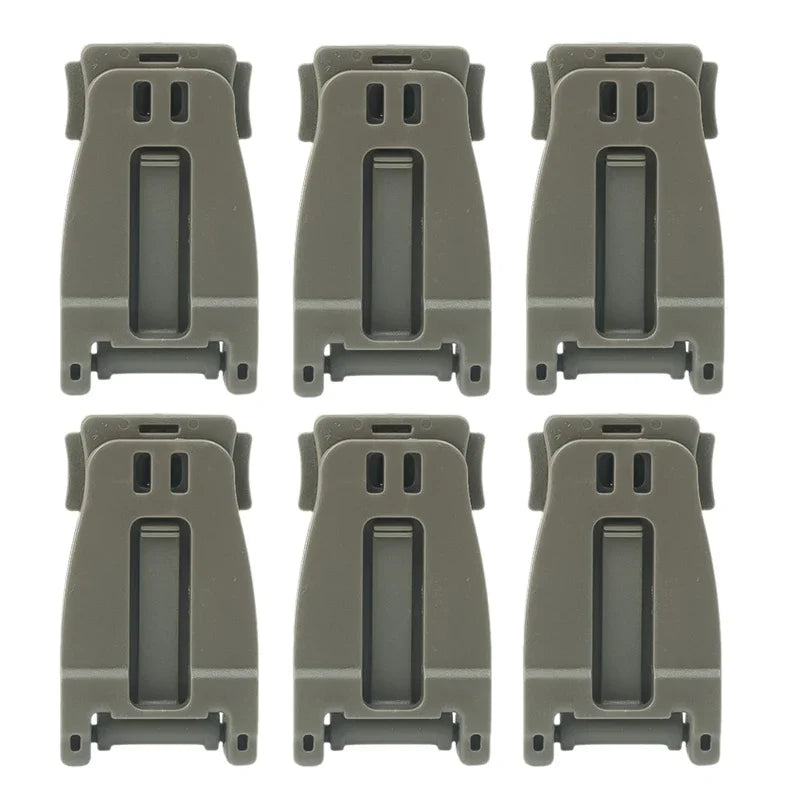 6/2pcs Outdoor Army Rucksack Accessory Molle System Webbing Buckle Clip Backpack Mounting Buckle Camping & Hiking Gadgets