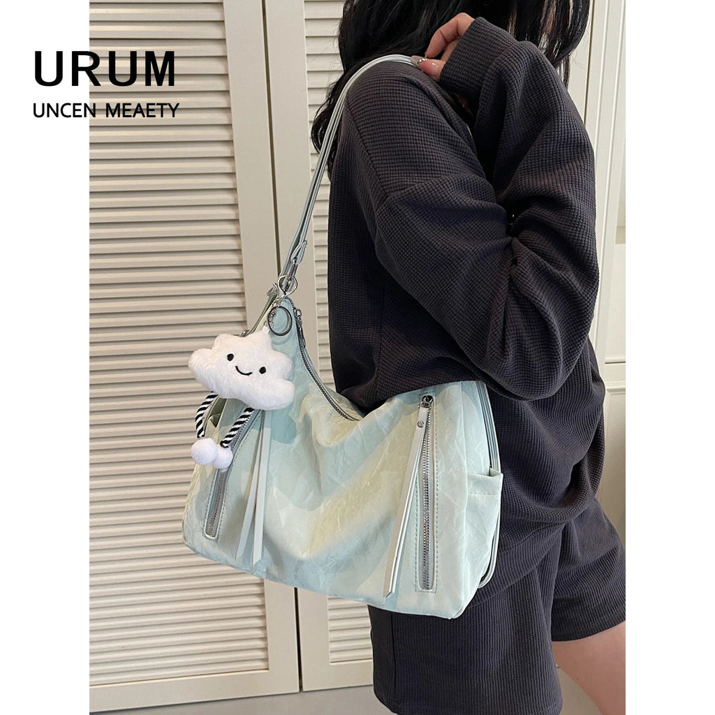 New 299 Multi-Functional Double Shoulder Underarm Bag Women's 2026 New Style Soft PU Square Shape Handbag Tote Bag Crossbody Bag