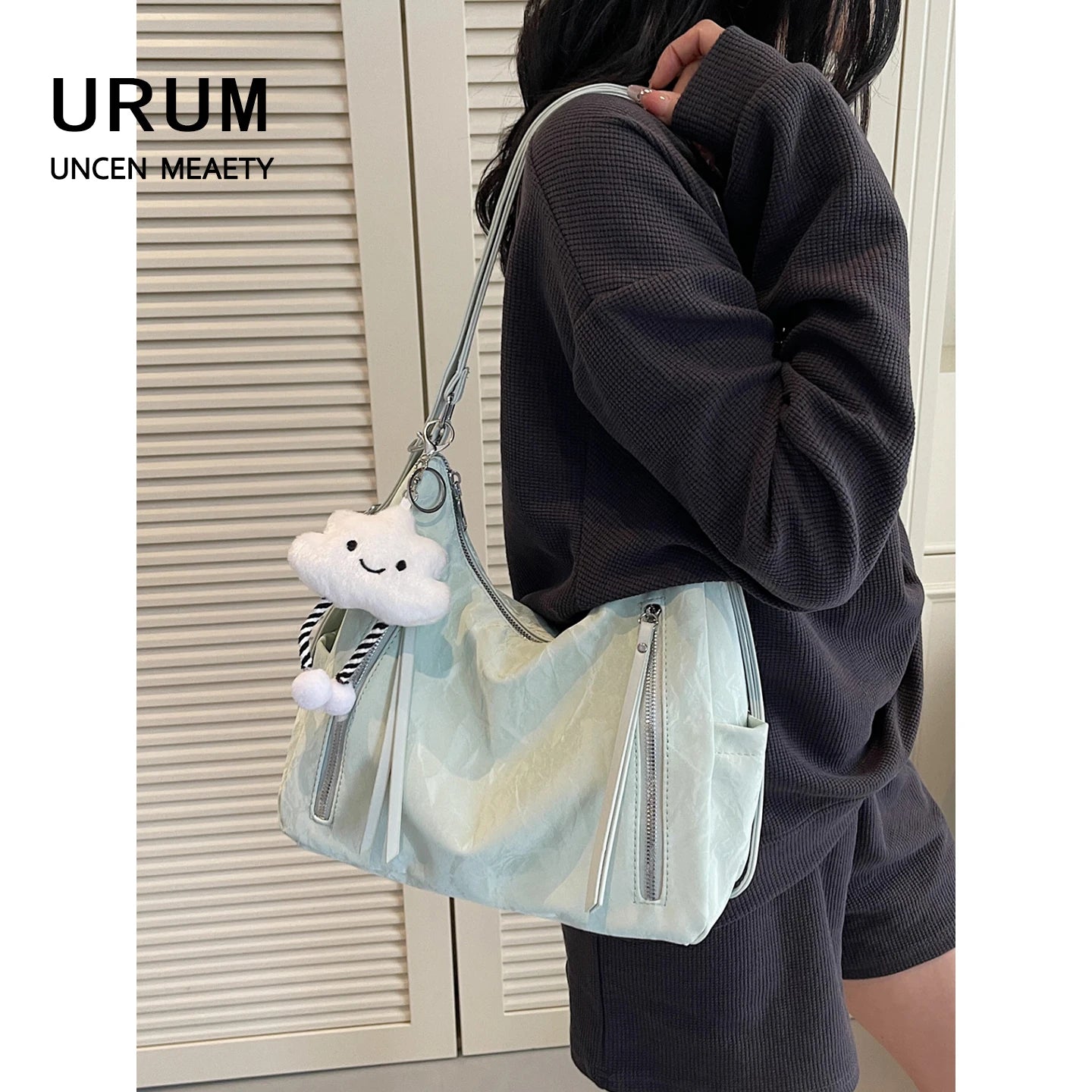New 299 Multi-Functional Double Shoulder Underarm Bag Women's 2026 New Style Soft PU Square Shape Handbag Tote Bag Crossbody Bag