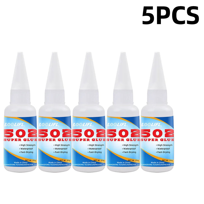 502 Super Glue Strong Adhesive Multi-Purpose Repair Glue for Plastic Metal Rubber Wood Ceramic DIY Craft Household Hand Tools