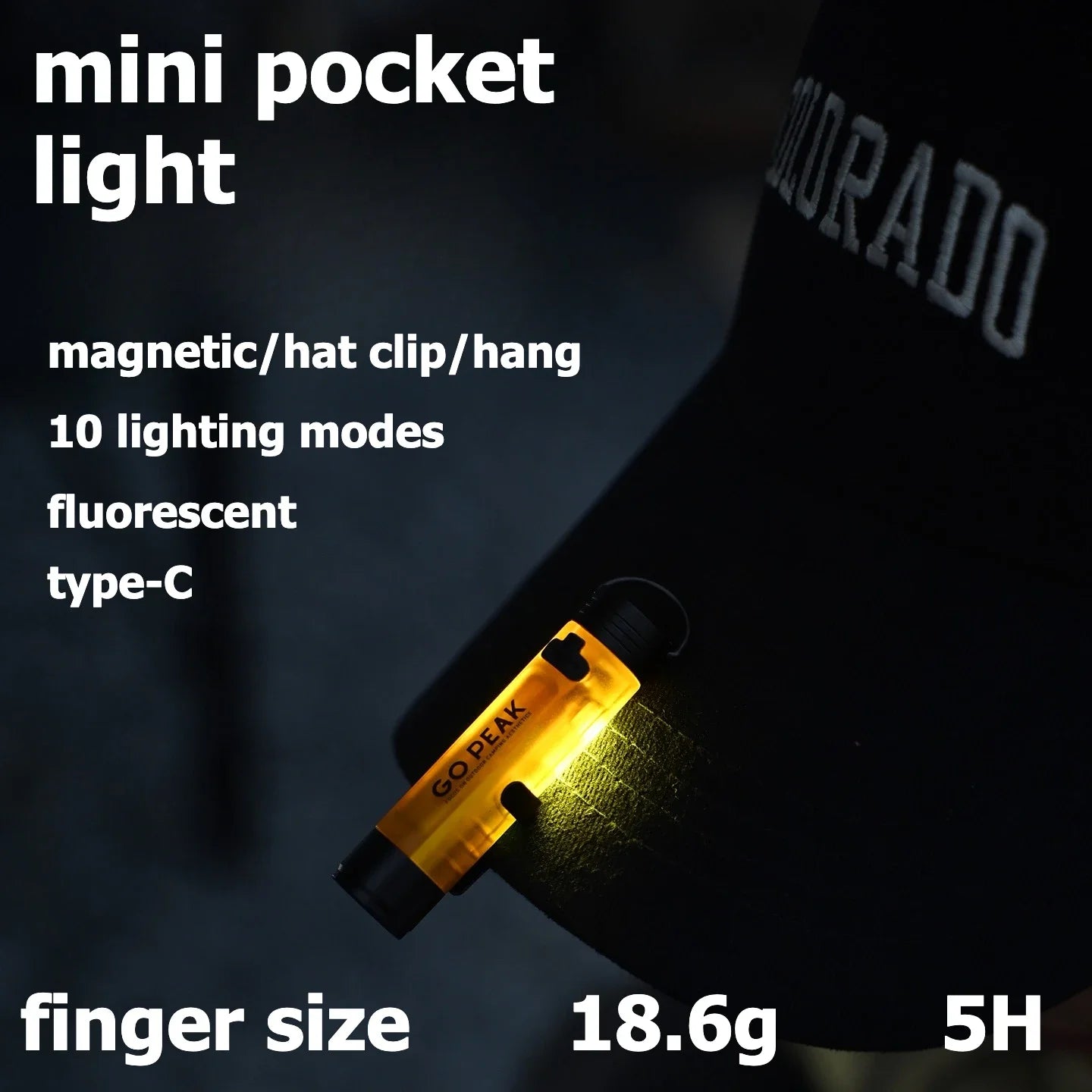 GOPEAK Pocket Mini Flashlight Outdoor Key Clip Cap Ambient Led Long Endurance Disaster Relief Emergency 5050 Small Light