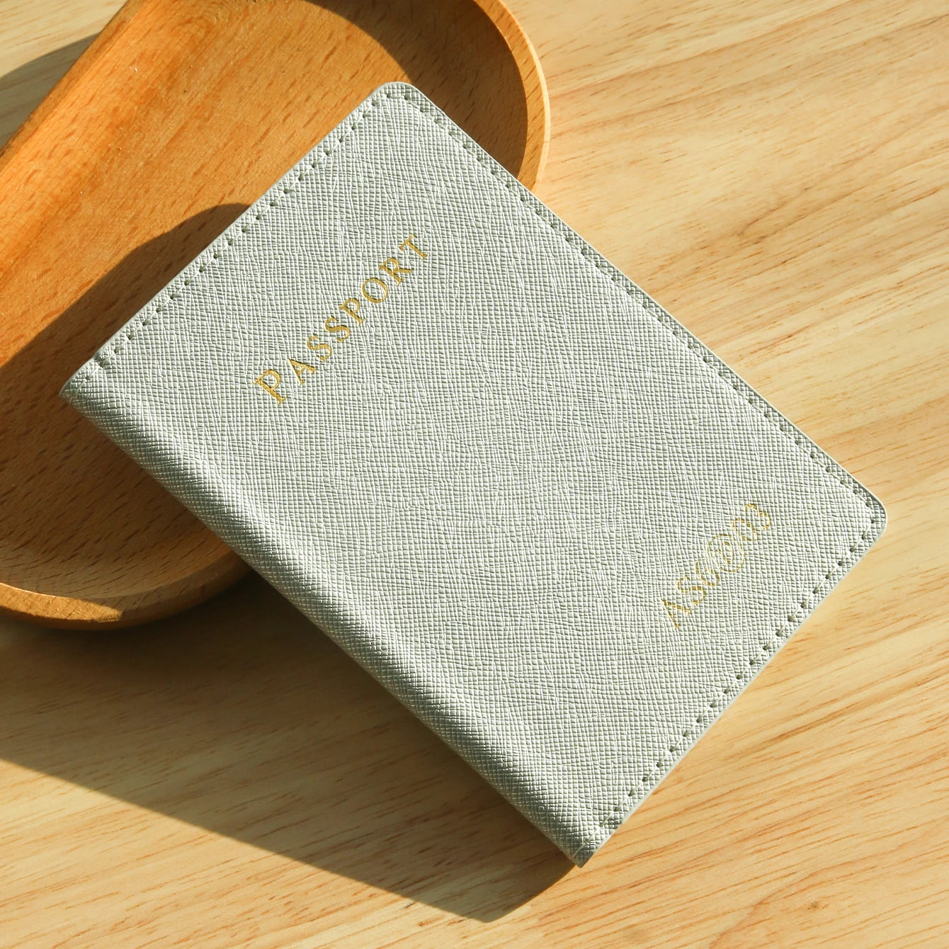 Personalized Passport Holder Customized Hot Stamping Name Passport Customize Letters Cover Passport Holder Travel Wallet