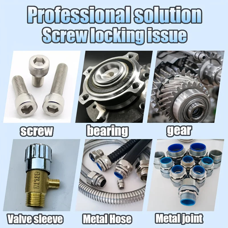 High Strength Thread Locking Adhesive Removable Screw Tightening Glue Anti Loose For Auto Gear Bearing Metal Pipe Joint Repair