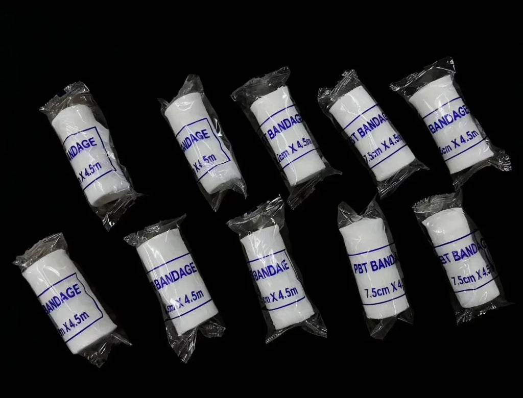 10pcs Elastic Bandages Cotton Core First Aid Absorbent Pads for Wound Dressing PBT Medical Emergency Safety Protection Kit