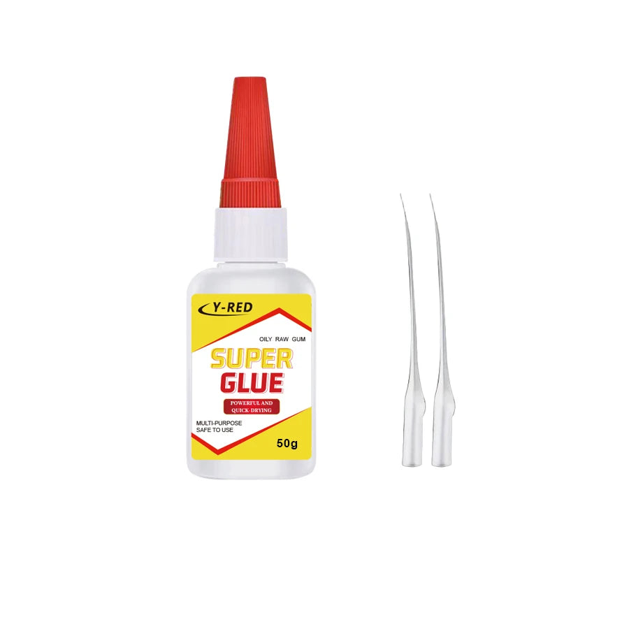 35g/50g Strong Bond Super Glue, Fast Drying Cyanoacrylate Adhesive for Leather, Rubber, Wood, Metal, Plastic, Home & Toy Repair