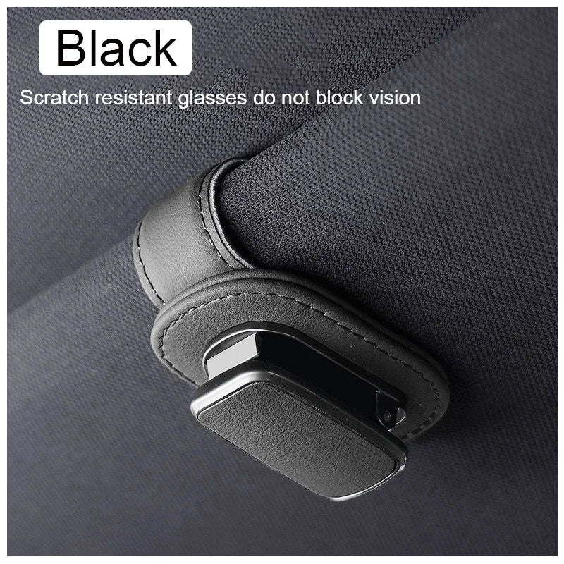 2024 Automotive Glasses Storage Clip Visor Sunglasses Holder Super Fiber Leather Automotive Interior Accessory Glasses Holder