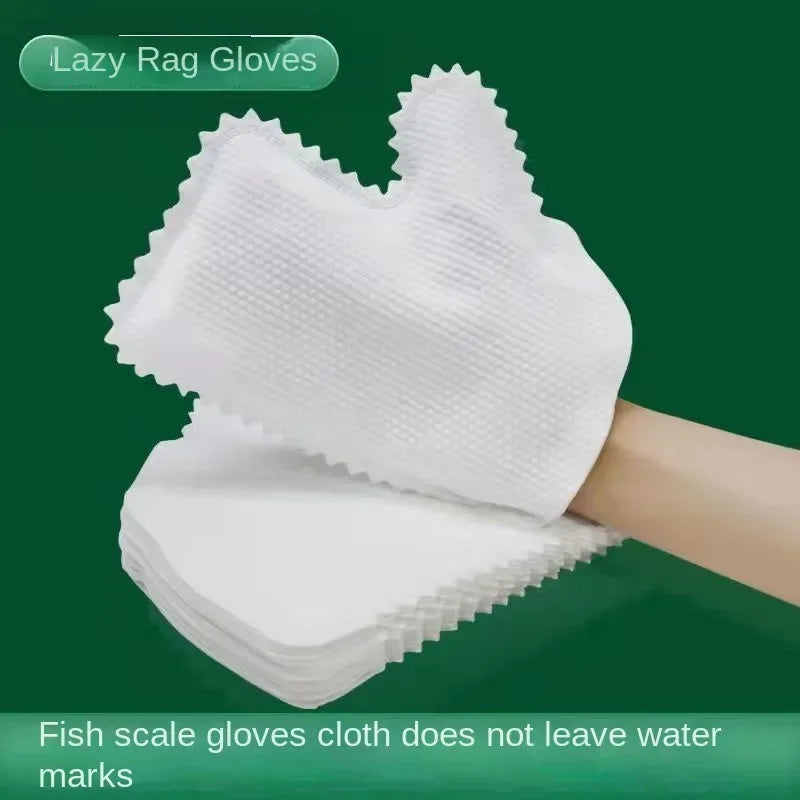 50Pcs Lazy rag gloves cleaning non-woven anti-static keyboard cleaning rag non-disposable housework dust removal gloves