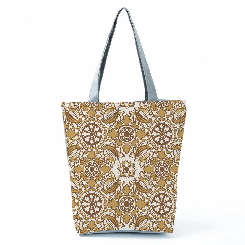 Plant Floral Print Handbags Casual Women Shopping Tote Bags High Capacity Travel Beach Outdoor Package Female Lady Shoulder Bag