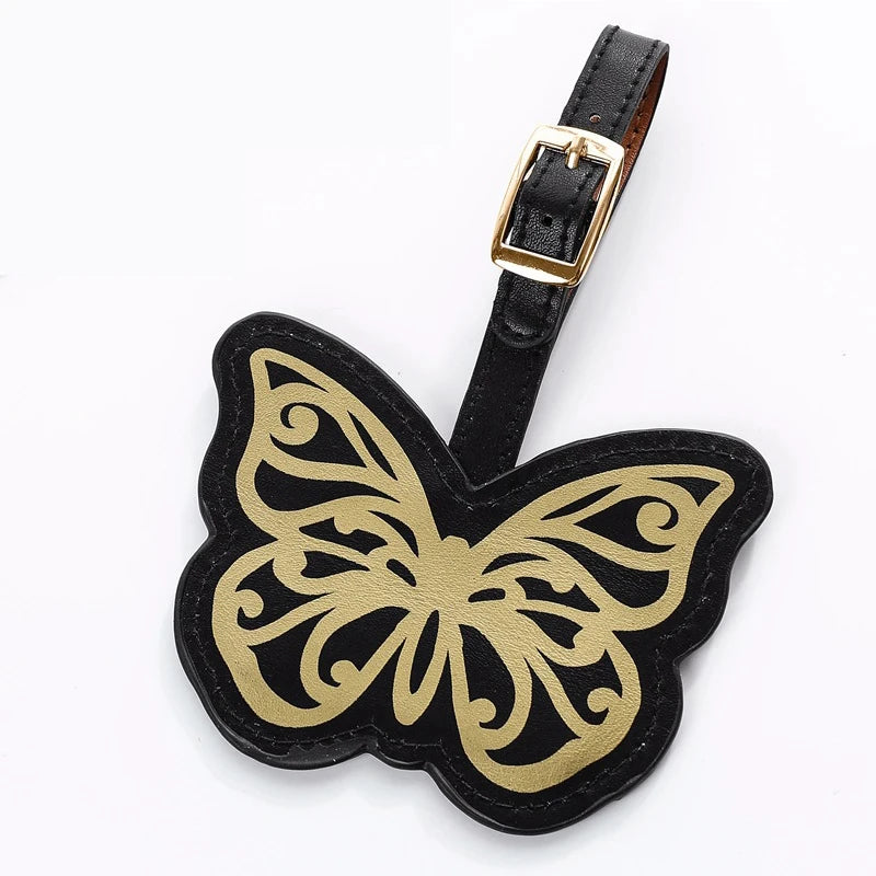 Creative Butterfly& Flower Luggage Tag Women Men Portable Label Suitcase Id Address Holder Bag Pendant Travel Accessories