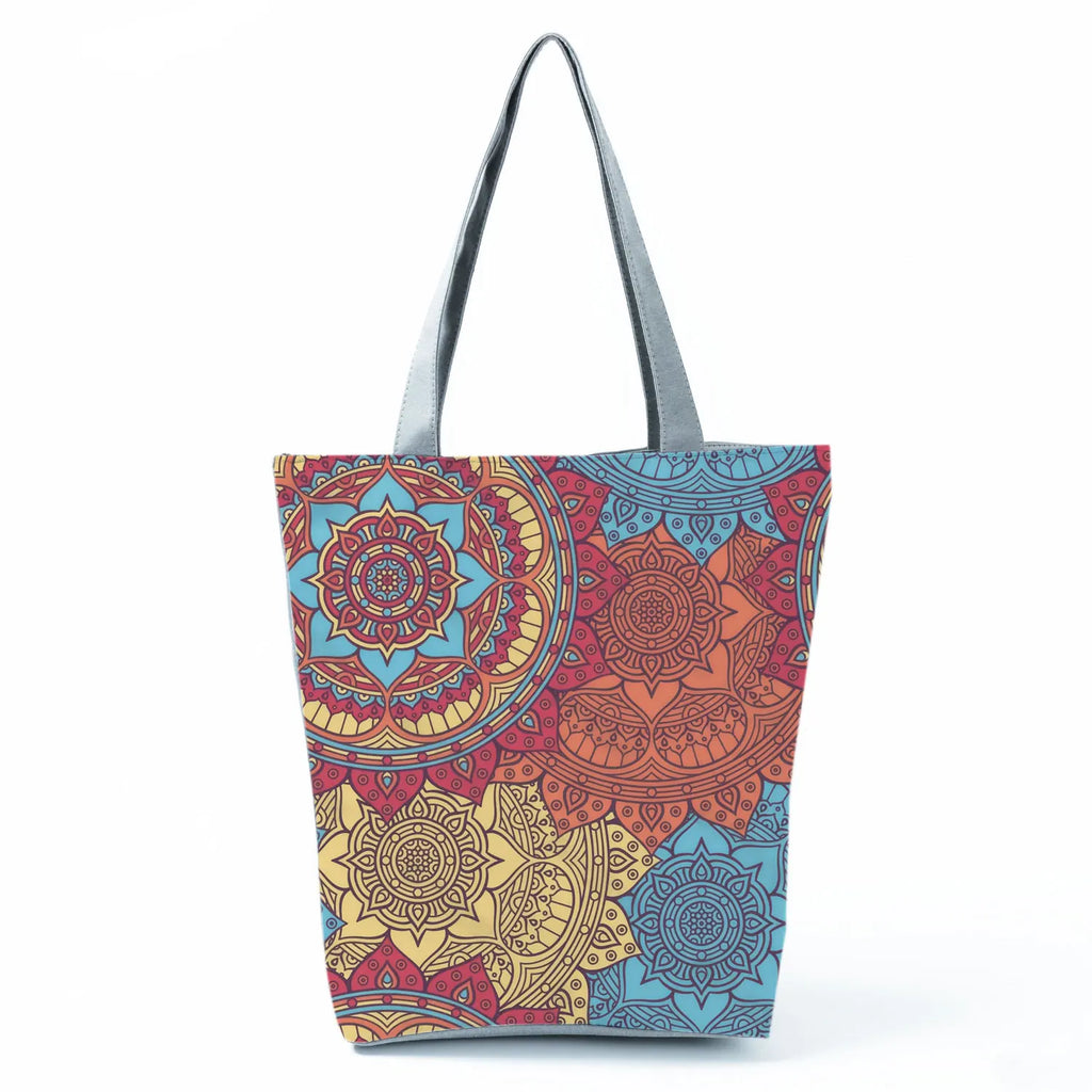 Plant Floral Print Handbags Casual Women Shopping Tote Bags High Capacity Travel Beach Outdoor Package Female Lady Shoulder Bag