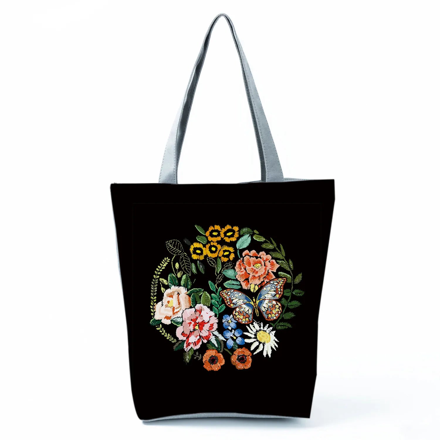 Plant Floral Print Handbags Casual Women Shopping Tote Bags High Capacity Travel Beach Outdoor Package Female Lady Shoulder Bag