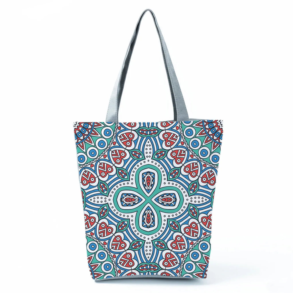 Plant Floral Print Handbags Casual Women Shopping Tote Bags High Capacity Travel Beach Outdoor Package Female Lady Shoulder Bag