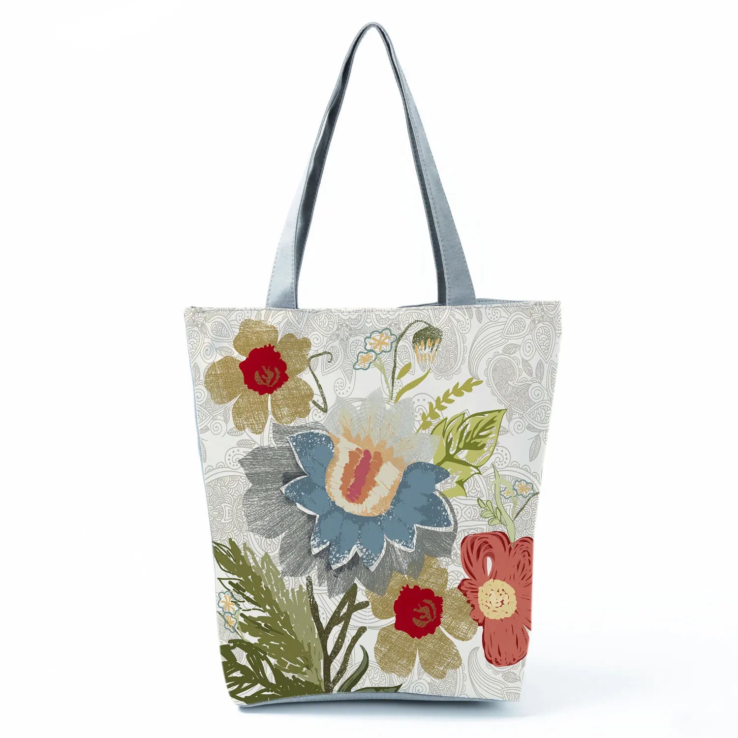 Plant Floral Print Handbags Casual Women Shopping Tote Bags High Capacity Travel Beach Outdoor Package Female Lady Shoulder Bag