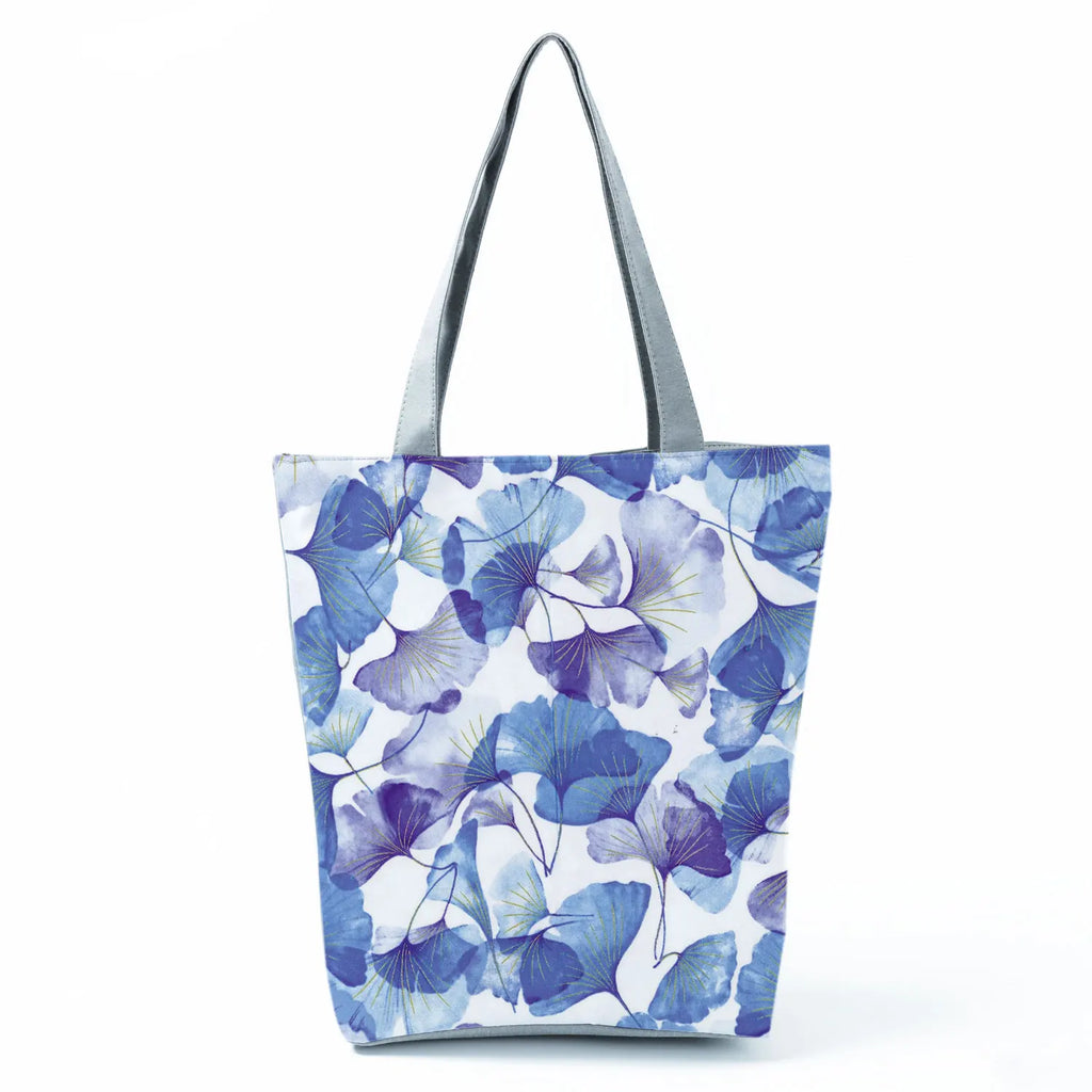 Plant Floral Print Handbags Casual Women Shopping Tote Bags High Capacity Travel Beach Outdoor Package Female Lady Shoulder Bag
