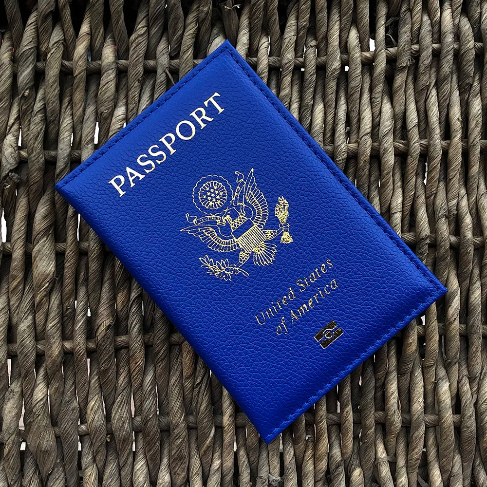 Travel Essentials USA Passport Cover Woman Cute Pink Personalized Passport Holder designer Travel Passport Case Pouch