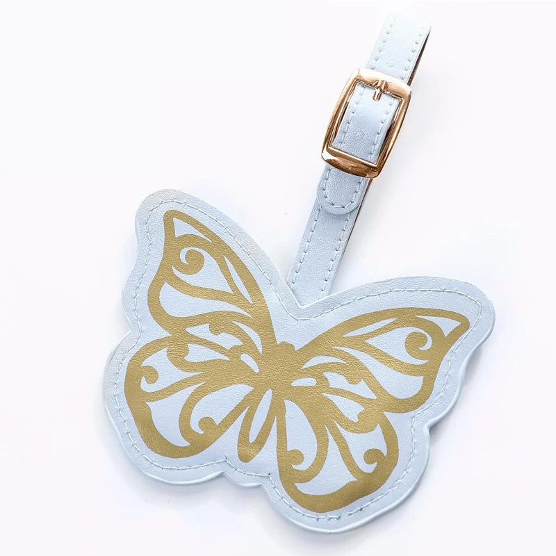 Creative Butterfly& Flower Luggage Tag Women Men Portable Label Suitcase Id Address Holder Bag Pendant Travel Accessories