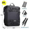 Rhinowalk Motorcycle Side Bag Waterproof Rear Seat Bag 10L 20L 30L Multi-Function Backpack Bumper Modification Luggage Pack