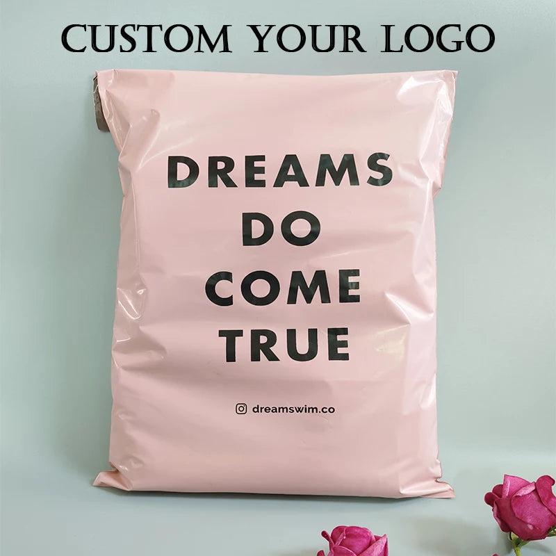 50pcs/Lot Plastic Mailer Envelope Bags Poly Shipping Mailing Colorful Packaging Parcel Storage Custom Logo Brand Mailer Envelope