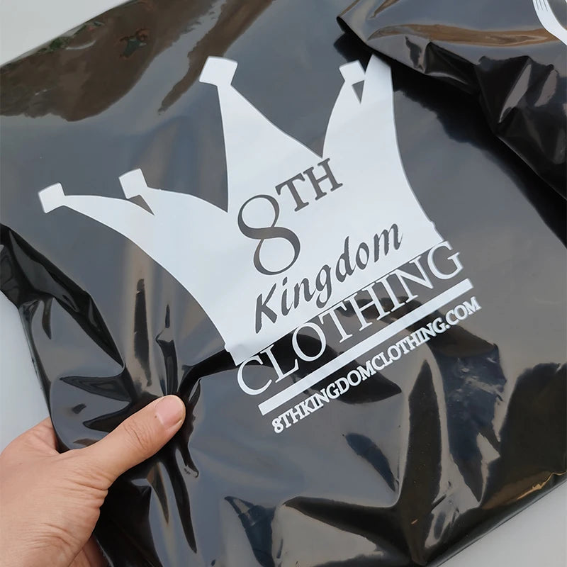 100pcs Poly Bags with logo printed Mailing Bags Poly Storage Bag Envelope Mailing Bags Self Adhesive Seal Plastic Pouch Bags