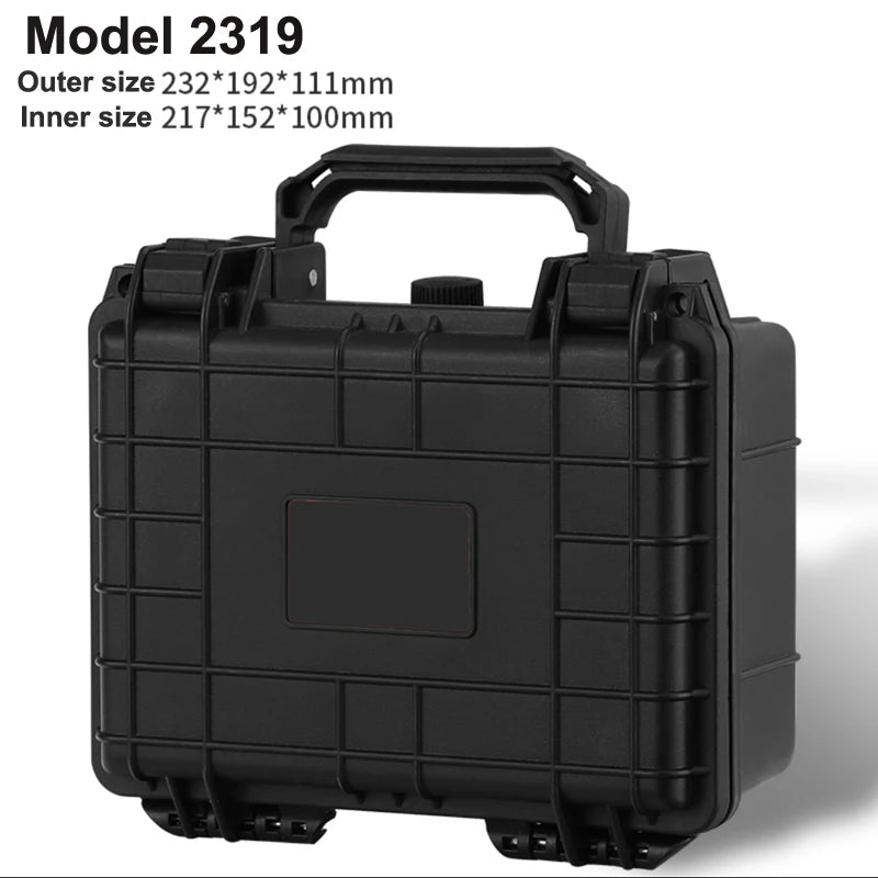 Tool Box Waterproof Impact Resistant Safety Case Suitcase Toolbox File Box Equipment Camera Case with Pre-cut Foam Lining