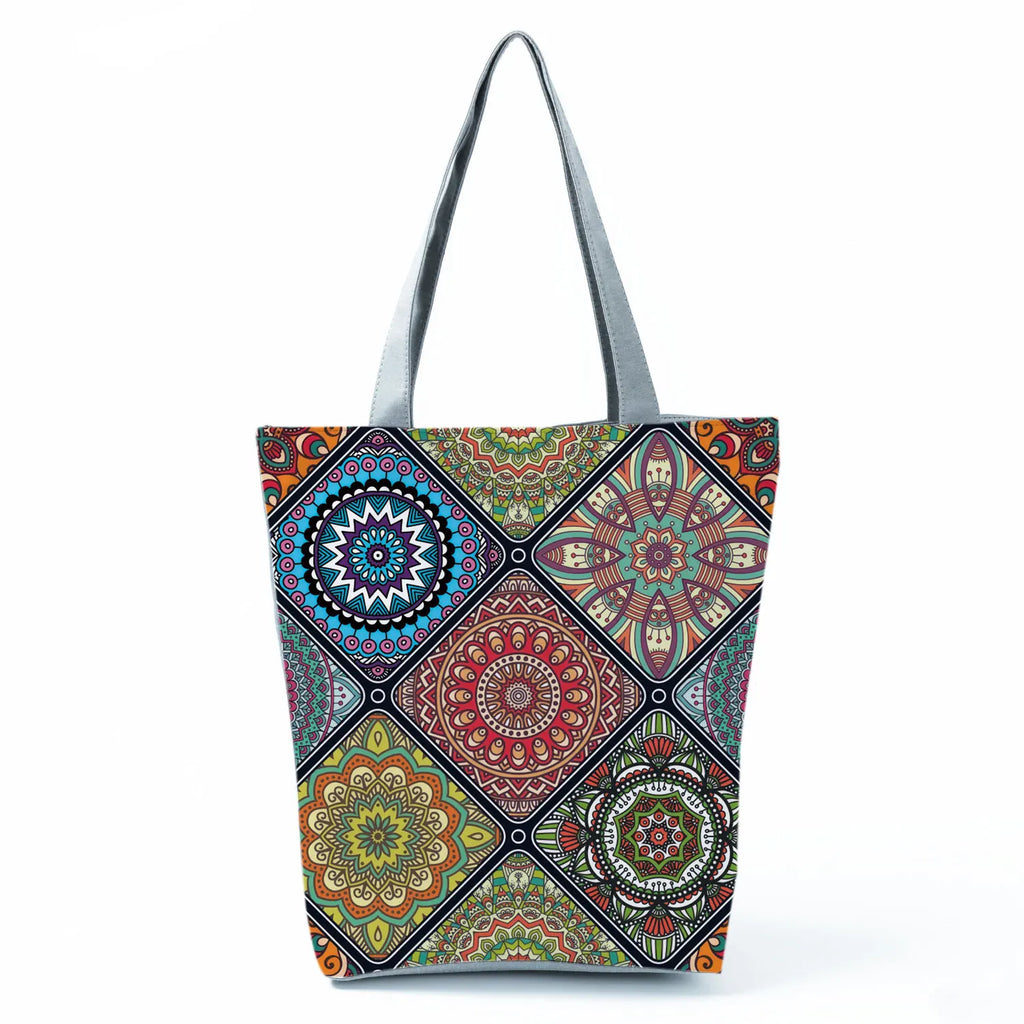 Plant Floral Print Handbags Casual Women Shopping Tote Bags High Capacity Travel Beach Outdoor Package Female Lady Shoulder Bag
