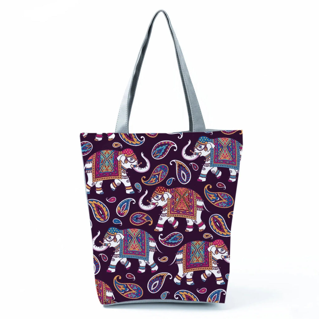 Plant Floral Print Handbags Casual Women Shopping Tote Bags High Capacity Travel Beach Outdoor Package Female Lady Shoulder Bag
